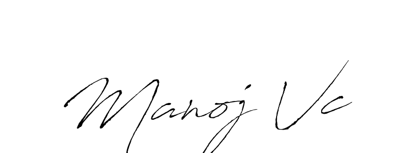 Use a signature maker to create a handwritten signature online. With this signature software, you can design (Antro_Vectra) your own signature for name Manoj Vc. Manoj Vc signature style 6 images and pictures png