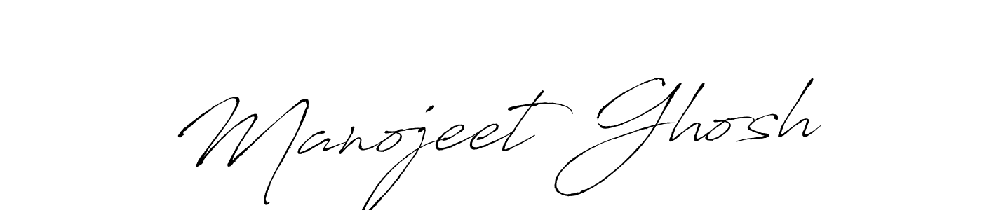 Manojeet Ghosh stylish signature style. Best Handwritten Sign (Antro_Vectra) for my name. Handwritten Signature Collection Ideas for my name Manojeet Ghosh. Manojeet Ghosh signature style 6 images and pictures png