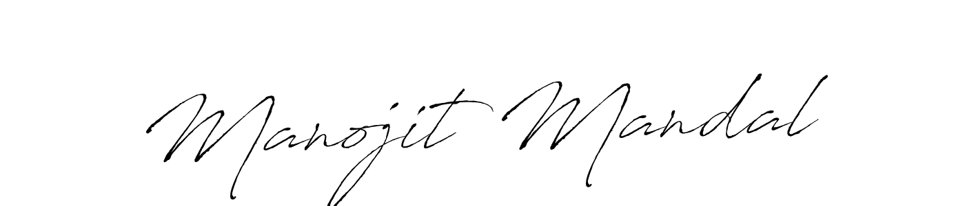 Design your own signature with our free online signature maker. With this signature software, you can create a handwritten (Antro_Vectra) signature for name Manojit Mandal. Manojit Mandal signature style 6 images and pictures png