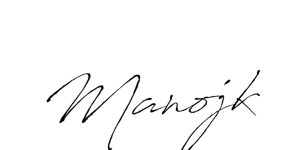 Make a beautiful signature design for name Manojk. With this signature (Antro_Vectra) style, you can create a handwritten signature for free. Manojk signature style 6 images and pictures png