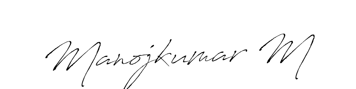 Design your own signature with our free online signature maker. With this signature software, you can create a handwritten (Antro_Vectra) signature for name Manojkumar M. Manojkumar M signature style 6 images and pictures png