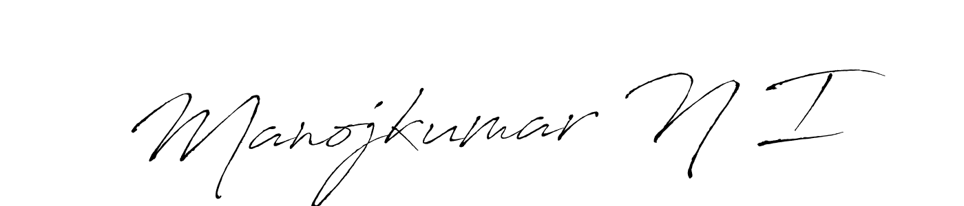 The best way (Antro_Vectra) to make a short signature is to pick only two or three words in your name. The name Manojkumar N I include a total of six letters. For converting this name. Manojkumar N I signature style 6 images and pictures png