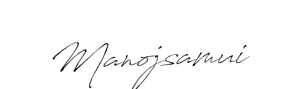 Use a signature maker to create a handwritten signature online. With this signature software, you can design (Antro_Vectra) your own signature for name Manojsamui. Manojsamui signature style 6 images and pictures png