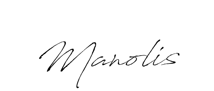 Design your own signature with our free online signature maker. With this signature software, you can create a handwritten (Antro_Vectra) signature for name Manolis. Manolis signature style 6 images and pictures png