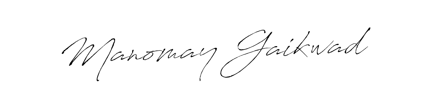 Antro_Vectra is a professional signature style that is perfect for those who want to add a touch of class to their signature. It is also a great choice for those who want to make their signature more unique. Get Manomay Gaikwad name to fancy signature for free. Manomay Gaikwad signature style 6 images and pictures png