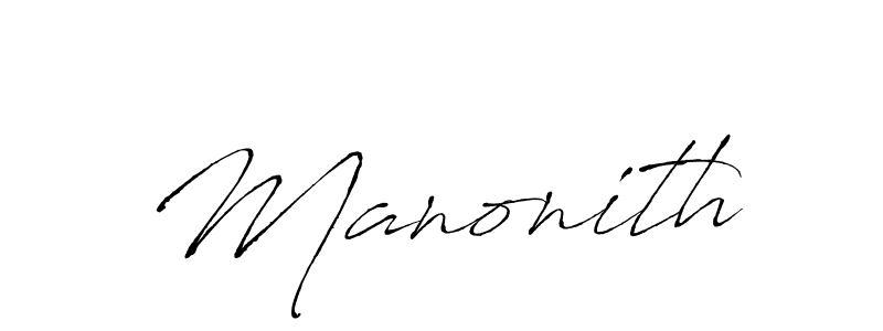 How to make Manonith name signature. Use Antro_Vectra style for creating short signs online. This is the latest handwritten sign. Manonith signature style 6 images and pictures png