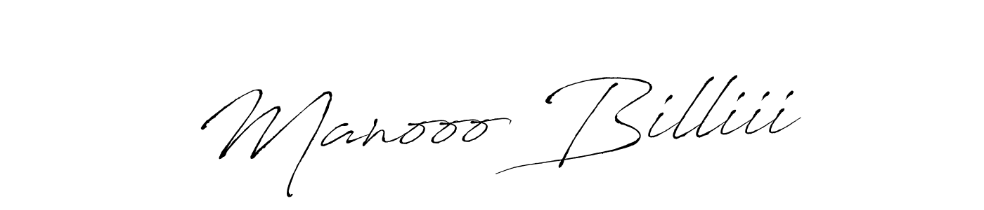 Similarly Antro_Vectra is the best handwritten signature design. Signature creator online .You can use it as an online autograph creator for name Manooo Billiii. Manooo Billiii signature style 6 images and pictures png
