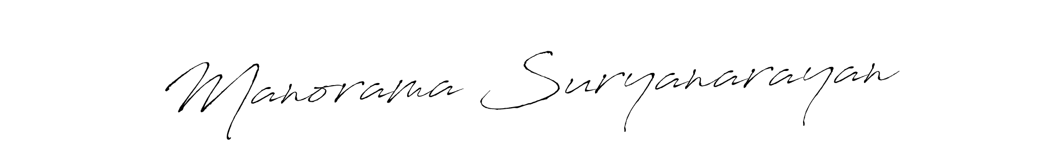 Create a beautiful signature design for name Manorama Suryanarayan. With this signature (Antro_Vectra) fonts, you can make a handwritten signature for free. Manorama Suryanarayan signature style 6 images and pictures png