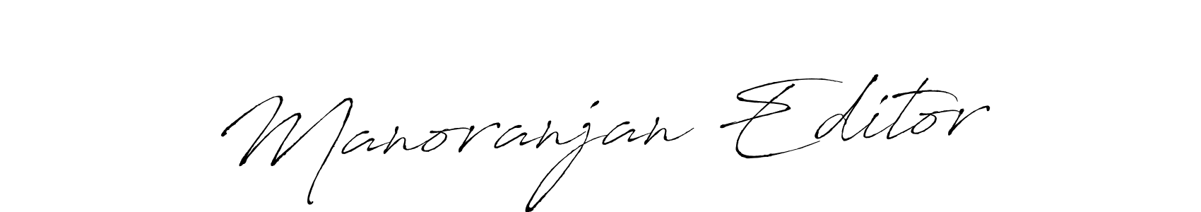 The best way (Antro_Vectra) to make a short signature is to pick only two or three words in your name. The name Manoranjan Editor include a total of six letters. For converting this name. Manoranjan Editor signature style 6 images and pictures png