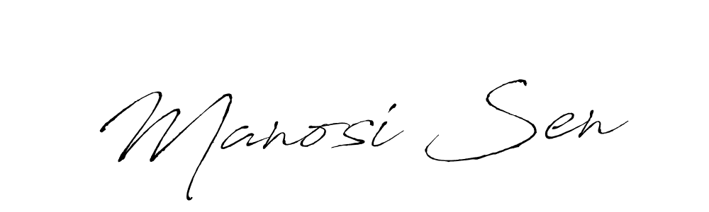 Manosi Sen stylish signature style. Best Handwritten Sign (Antro_Vectra) for my name. Handwritten Signature Collection Ideas for my name Manosi Sen. Manosi Sen signature style 6 images and pictures png
