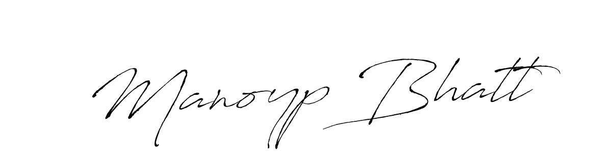 Make a beautiful signature design for name Manoyp Bhatt. With this signature (Antro_Vectra) style, you can create a handwritten signature for free. Manoyp Bhatt signature style 6 images and pictures png