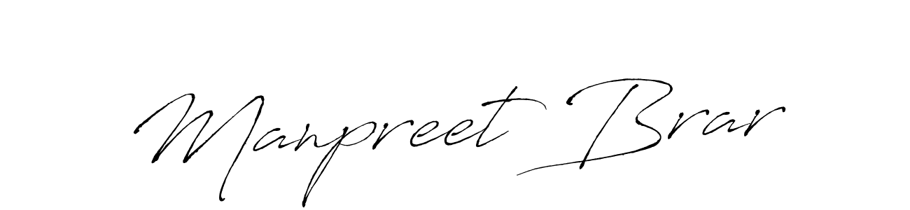 Make a beautiful signature design for name Manpreet Brar. With this signature (Antro_Vectra) style, you can create a handwritten signature for free. Manpreet Brar signature style 6 images and pictures png