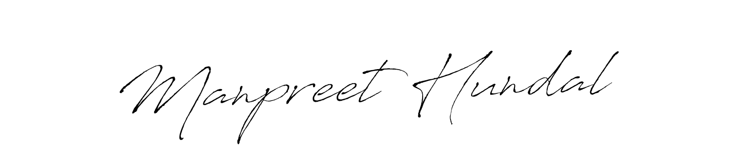 Make a beautiful signature design for name Manpreet Hundal. With this signature (Antro_Vectra) style, you can create a handwritten signature for free. Manpreet Hundal signature style 6 images and pictures png