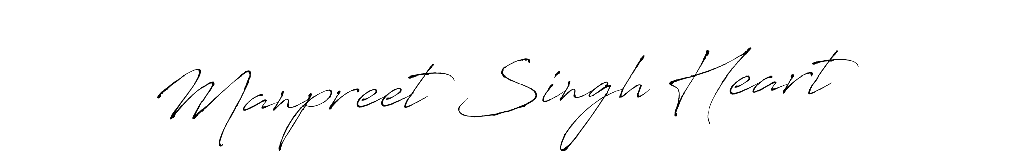 How to make Manpreet Singh Heart name signature. Use Antro_Vectra style for creating short signs online. This is the latest handwritten sign. Manpreet Singh Heart signature style 6 images and pictures png