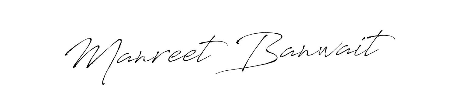 The best way (Antro_Vectra) to make a short signature is to pick only two or three words in your name. The name Manreet Banwait include a total of six letters. For converting this name. Manreet Banwait signature style 6 images and pictures png