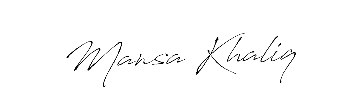 Use a signature maker to create a handwritten signature online. With this signature software, you can design (Antro_Vectra) your own signature for name Mansa Khaliq. Mansa Khaliq signature style 6 images and pictures png
