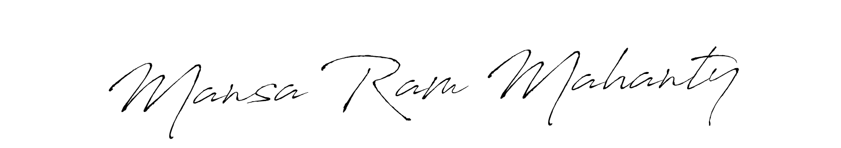 Make a beautiful signature design for name Mansa Ram Mahanty. With this signature (Antro_Vectra) style, you can create a handwritten signature for free. Mansa Ram Mahanty signature style 6 images and pictures png