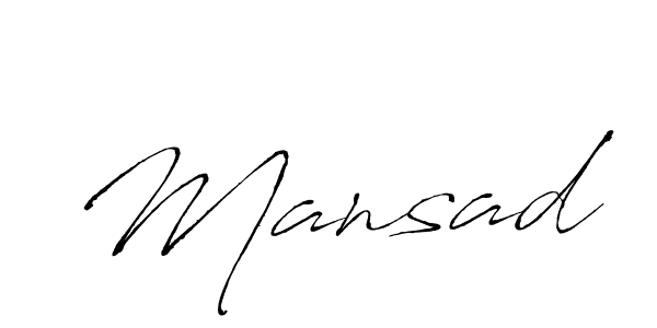 Design your own signature with our free online signature maker. With this signature software, you can create a handwritten (Antro_Vectra) signature for name Mansad. Mansad signature style 6 images and pictures png