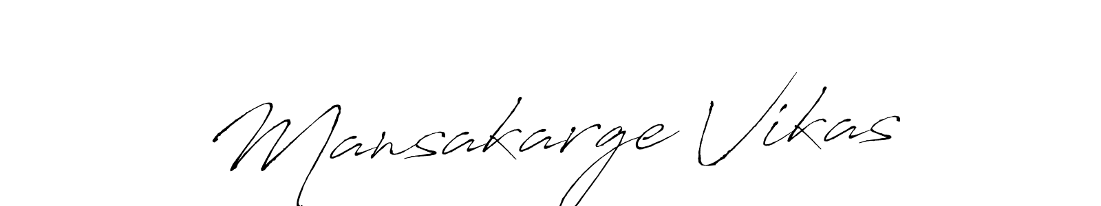 Create a beautiful signature design for name Mansakarge Vikas. With this signature (Antro_Vectra) fonts, you can make a handwritten signature for free. Mansakarge Vikas signature style 6 images and pictures png