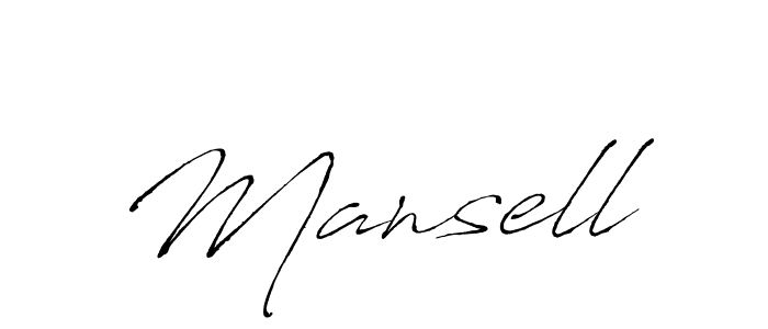 Design your own signature with our free online signature maker. With this signature software, you can create a handwritten (Antro_Vectra) signature for name Mansell. Mansell signature style 6 images and pictures png