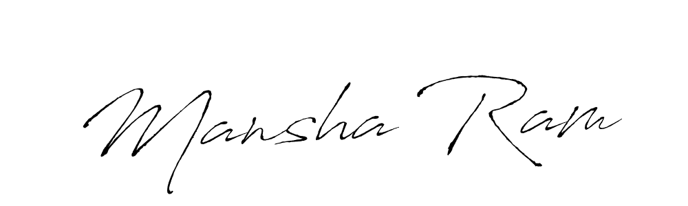Use a signature maker to create a handwritten signature online. With this signature software, you can design (Antro_Vectra) your own signature for name Mansha Ram. Mansha Ram signature style 6 images and pictures png