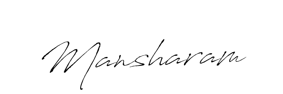 if you are searching for the best signature style for your name Mansharam. so please give up your signature search. here we have designed multiple signature styles  using Antro_Vectra. Mansharam signature style 6 images and pictures png