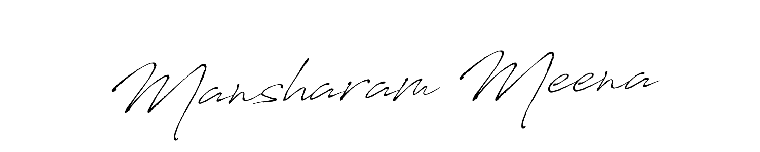 Make a beautiful signature design for name Mansharam Meena. With this signature (Antro_Vectra) style, you can create a handwritten signature for free. Mansharam Meena signature style 6 images and pictures png