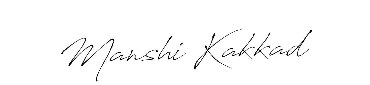 How to make Manshi Kakkad signature? Antro_Vectra is a professional autograph style. Create handwritten signature for Manshi Kakkad name. Manshi Kakkad signature style 6 images and pictures png