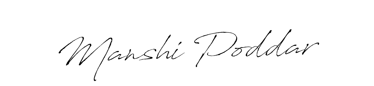 Manshi Poddar stylish signature style. Best Handwritten Sign (Antro_Vectra) for my name. Handwritten Signature Collection Ideas for my name Manshi Poddar. Manshi Poddar signature style 6 images and pictures png