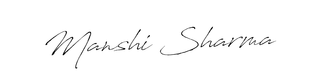 Manshi Sharma stylish signature style. Best Handwritten Sign (Antro_Vectra) for my name. Handwritten Signature Collection Ideas for my name Manshi Sharma. Manshi Sharma signature style 6 images and pictures png