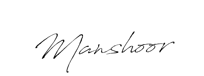 Use a signature maker to create a handwritten signature online. With this signature software, you can design (Antro_Vectra) your own signature for name Manshoor. Manshoor signature style 6 images and pictures png