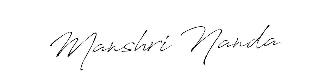 Create a beautiful signature design for name Manshri Nanda. With this signature (Antro_Vectra) fonts, you can make a handwritten signature for free. Manshri Nanda signature style 6 images and pictures png