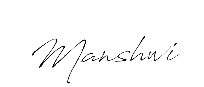 Manshwi stylish signature style. Best Handwritten Sign (Antro_Vectra) for my name. Handwritten Signature Collection Ideas for my name Manshwi. Manshwi signature style 6 images and pictures png