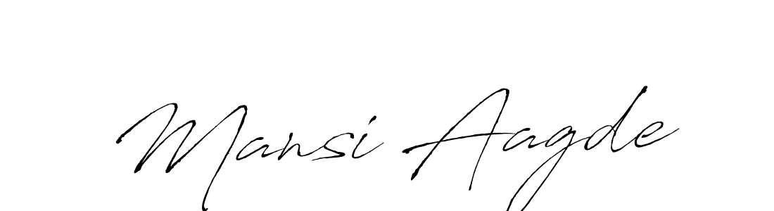 How to make Mansi Aagde name signature. Use Antro_Vectra style for creating short signs online. This is the latest handwritten sign. Mansi Aagde signature style 6 images and pictures png