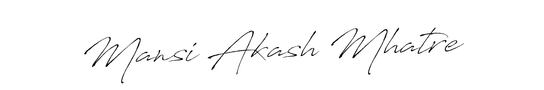 Make a beautiful signature design for name Mansi Akash Mhatre. With this signature (Antro_Vectra) style, you can create a handwritten signature for free. Mansi Akash Mhatre signature style 6 images and pictures png