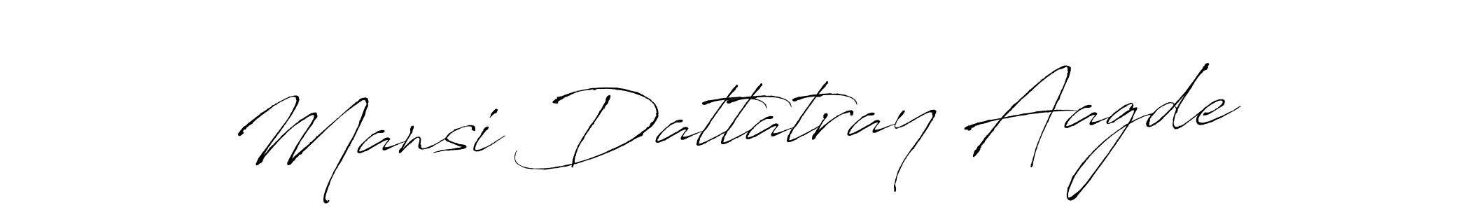 Make a beautiful signature design for name Mansi Dattatray Aagde. With this signature (Antro_Vectra) style, you can create a handwritten signature for free. Mansi Dattatray Aagde signature style 6 images and pictures png