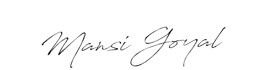 Also You can easily find your signature by using the search form. We will create Mansi Goyal name handwritten signature images for you free of cost using Antro_Vectra sign style. Mansi Goyal signature style 6 images and pictures png