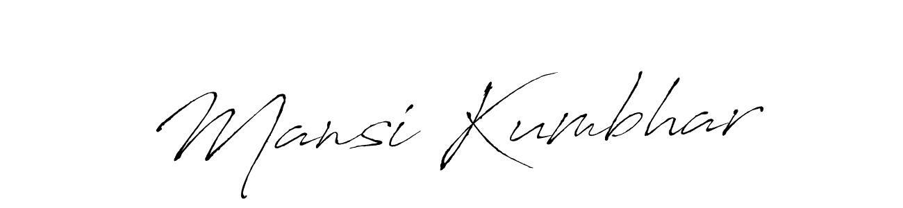 Use a signature maker to create a handwritten signature online. With this signature software, you can design (Antro_Vectra) your own signature for name Mansi Kumbhar. Mansi Kumbhar signature style 6 images and pictures png