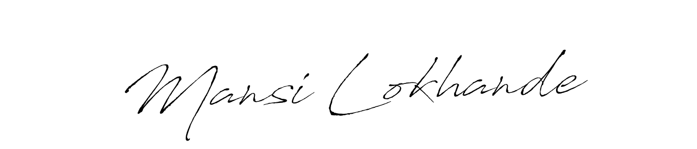 You can use this online signature creator to create a handwritten signature for the name Mansi Lokhande. This is the best online autograph maker. Mansi Lokhande signature style 6 images and pictures png