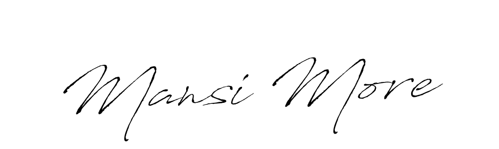 Create a beautiful signature design for name Mansi More. With this signature (Antro_Vectra) fonts, you can make a handwritten signature for free. Mansi More signature style 6 images and pictures png