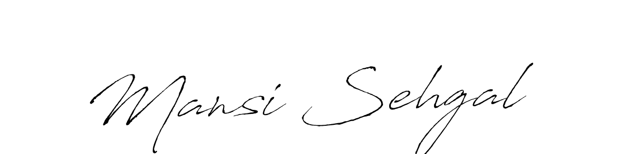 Mansi Sehgal stylish signature style. Best Handwritten Sign (Antro_Vectra) for my name. Handwritten Signature Collection Ideas for my name Mansi Sehgal. Mansi Sehgal signature style 6 images and pictures png