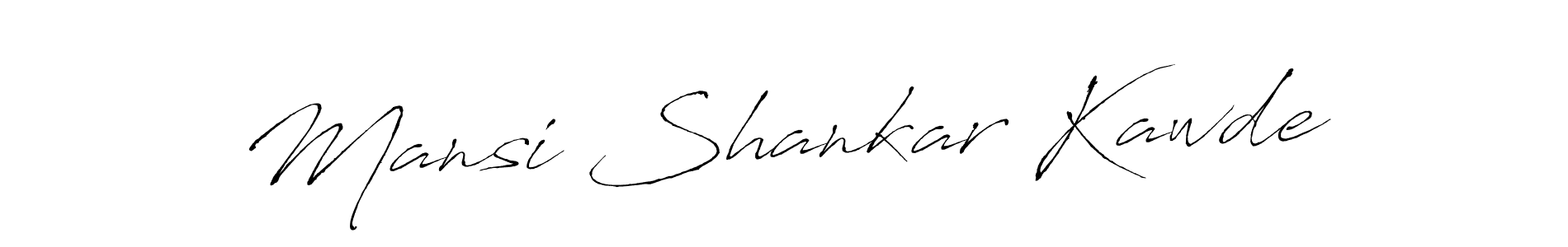 How to make Mansi Shankar Kawde name signature. Use Antro_Vectra style for creating short signs online. This is the latest handwritten sign. Mansi Shankar Kawde signature style 6 images and pictures png