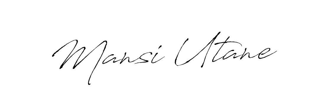 Mansi Utane stylish signature style. Best Handwritten Sign (Antro_Vectra) for my name. Handwritten Signature Collection Ideas for my name Mansi Utane. Mansi Utane signature style 6 images and pictures png