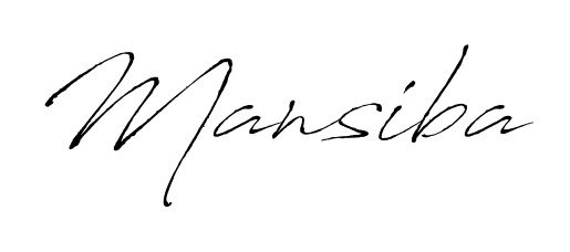 Discover the perfect balance of readability and style for Mansiba with Antro_Vectra font. Create your dream signature today. Mansiba signature style 6 images and pictures png