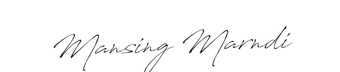 Create a beautiful signature design for name Mansing Marndi. With this signature (Antro_Vectra) fonts, you can make a handwritten signature for free. Mansing Marndi signature style 6 images and pictures png