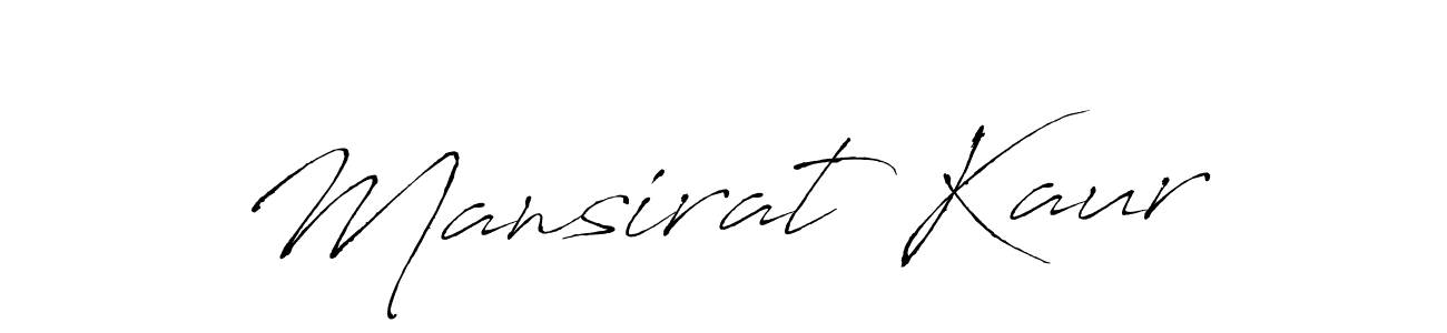 Design your own signature with our free online signature maker. With this signature software, you can create a handwritten (Antro_Vectra) signature for name Mansirat Kaur. Mansirat Kaur signature style 6 images and pictures png