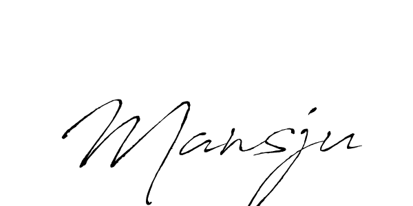 How to make Mansju name signature. Use Antro_Vectra style for creating short signs online. This is the latest handwritten sign. Mansju signature style 6 images and pictures png