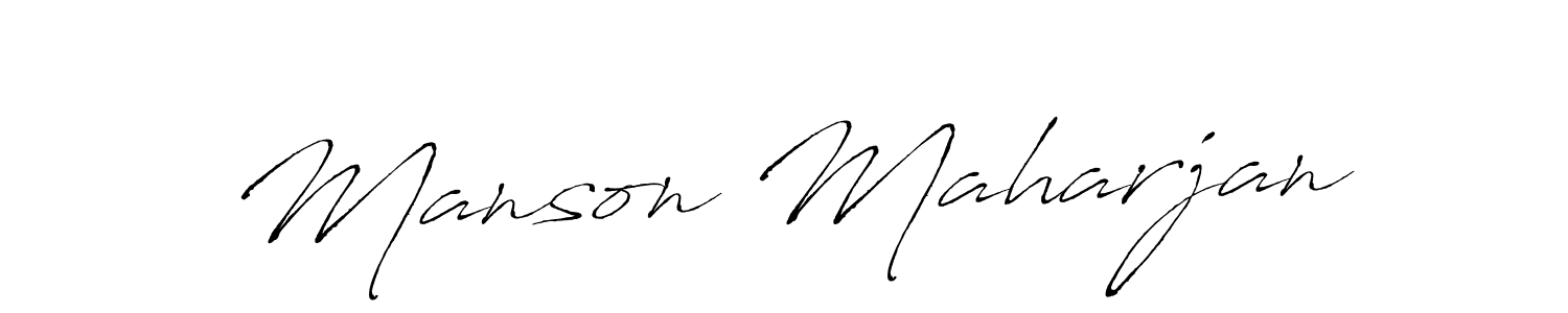 How to make Manson Maharjan signature? Antro_Vectra is a professional autograph style. Create handwritten signature for Manson Maharjan name. Manson Maharjan signature style 6 images and pictures png