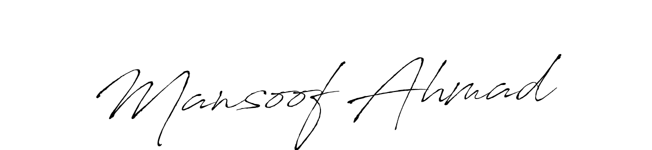 if you are searching for the best signature style for your name Mansoof Ahmad. so please give up your signature search. here we have designed multiple signature styles  using Antro_Vectra. Mansoof Ahmad signature style 6 images and pictures png