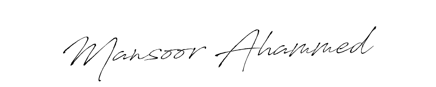 Create a beautiful signature design for name Mansoor Ahammed. With this signature (Antro_Vectra) fonts, you can make a handwritten signature for free. Mansoor Ahammed signature style 6 images and pictures png